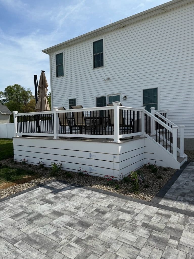 Milford Backyard Patio and Pergola Installation image