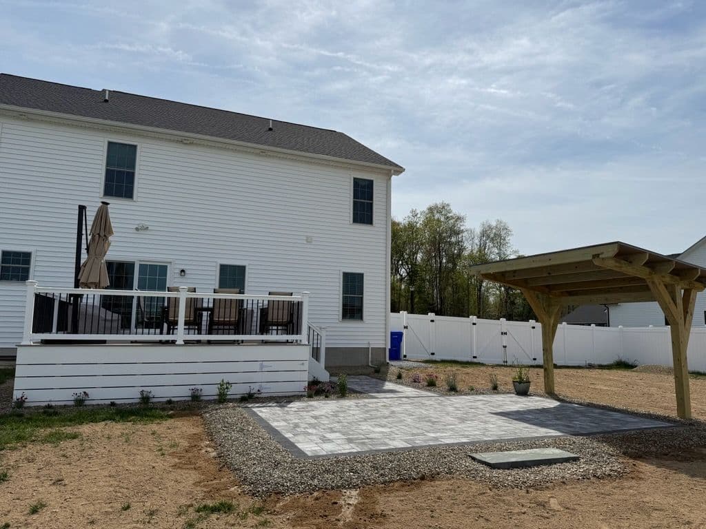 Gallery photos for Milford Backyard Patio and Pergola Installation: Image #2